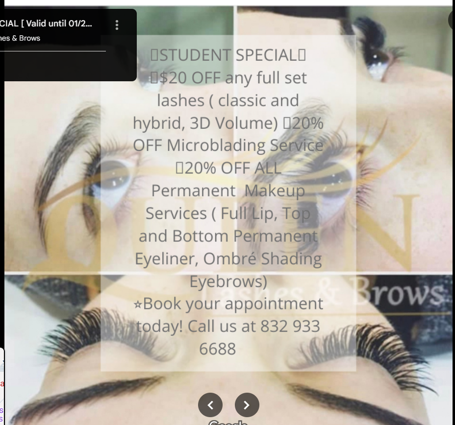 Queen Lashes and Brows – Tuyển 2 Chuyên Viên Gội Đầu Dưỡng Sinh & Chăm Sóc Da Mặt