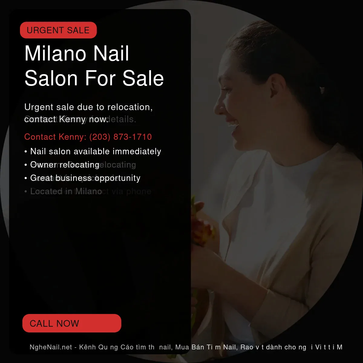 Milano Nail Salon – Cần bán tiệm gấp