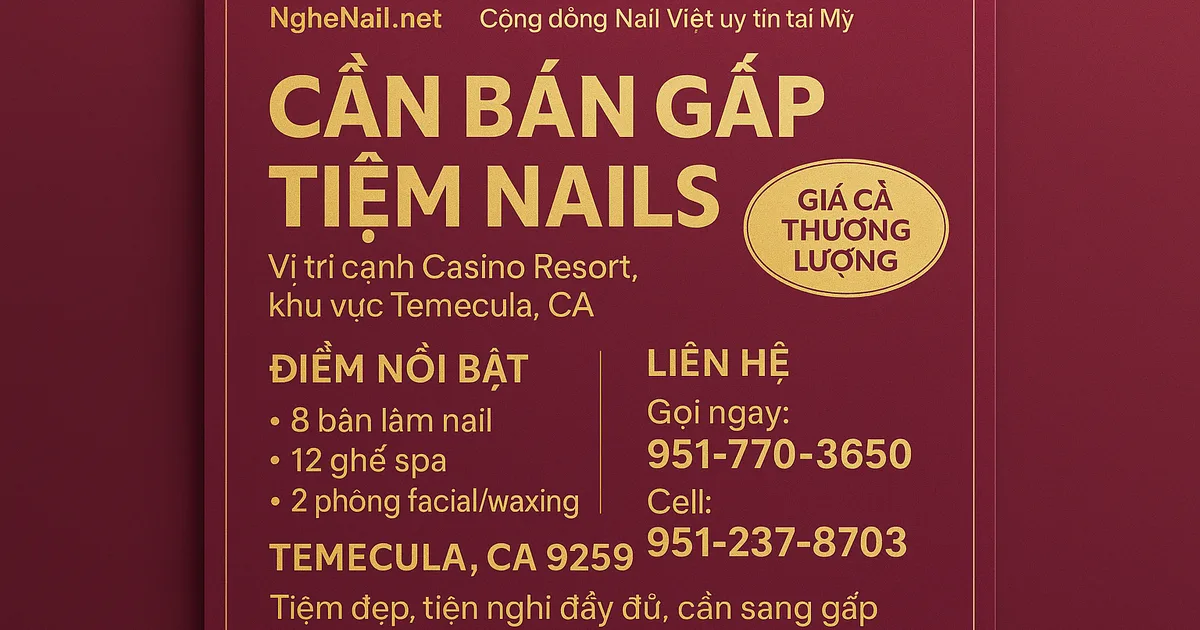 Cần Bán Tiệm Nails