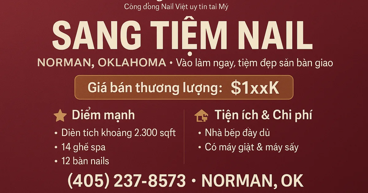 SANG TIỆM NAIL – NORMAN, OKLAHOMA