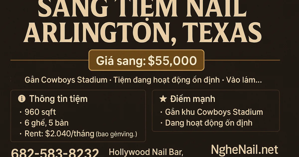 SANG TIỆM NAIL – ARLINGTON, TEXAS