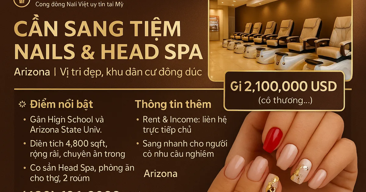 CẦN SANG TIỆM NAILS & HEAD SPA – ARIZONA