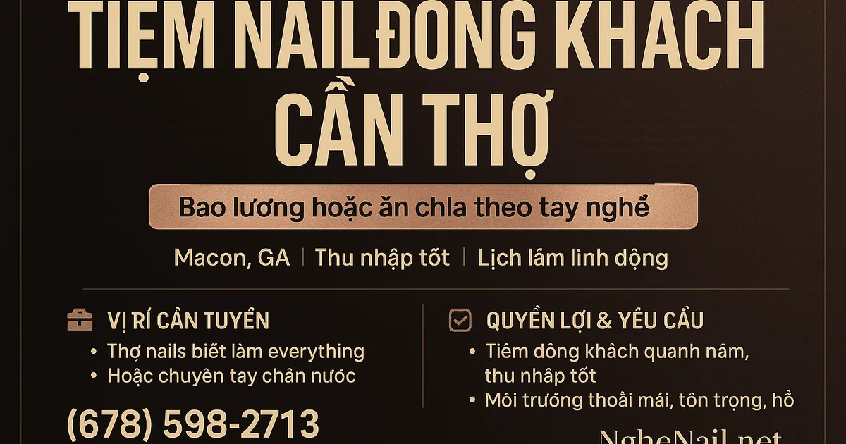 TIỆM NAIL ĐÔNG KHÁCH CẦN THỢ – MACON, GA