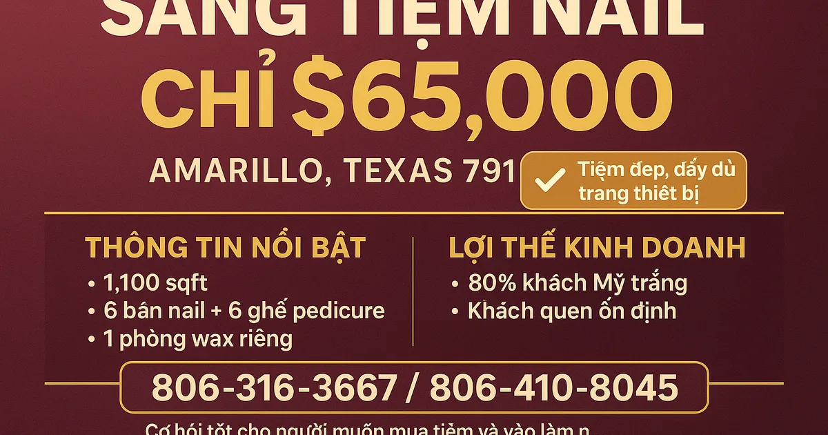 SANG TIỆM NAIL – AMARILLO, TEXAS 79119