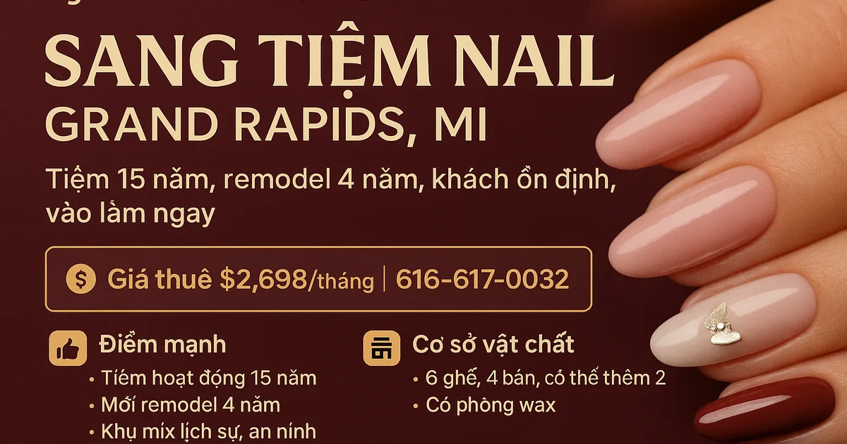 SANG TIỆM NAIL – GRAND RAPIDS, MI