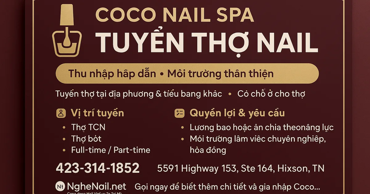 Tuyển thợ nails