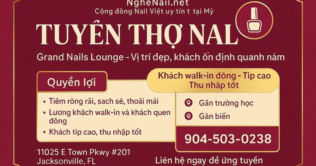 WE ARE HIRING | TUYỂN THỢ NAIL
